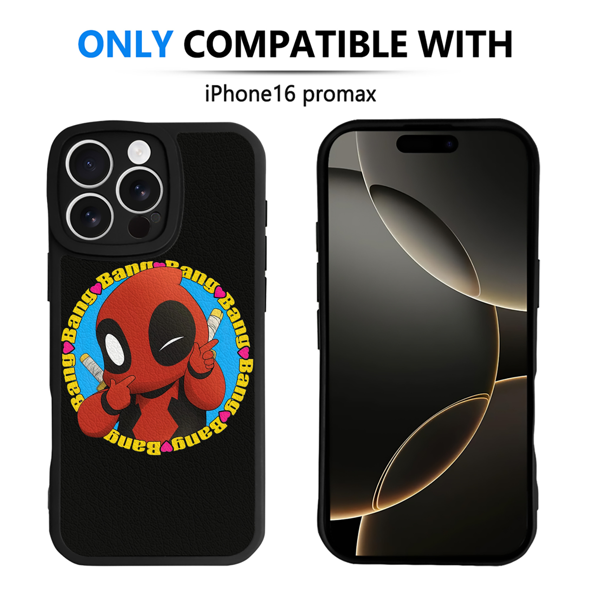 （画像用） Deadpool デッドプール 【iPhone 16シリーズ対応】シリコンスマホケース（レザー調） 材質：シリコン